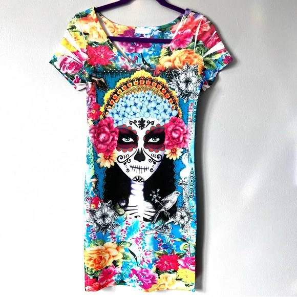 Dresses | La Catrina Dress Size S Small Da De Los Muertos | Poshmark